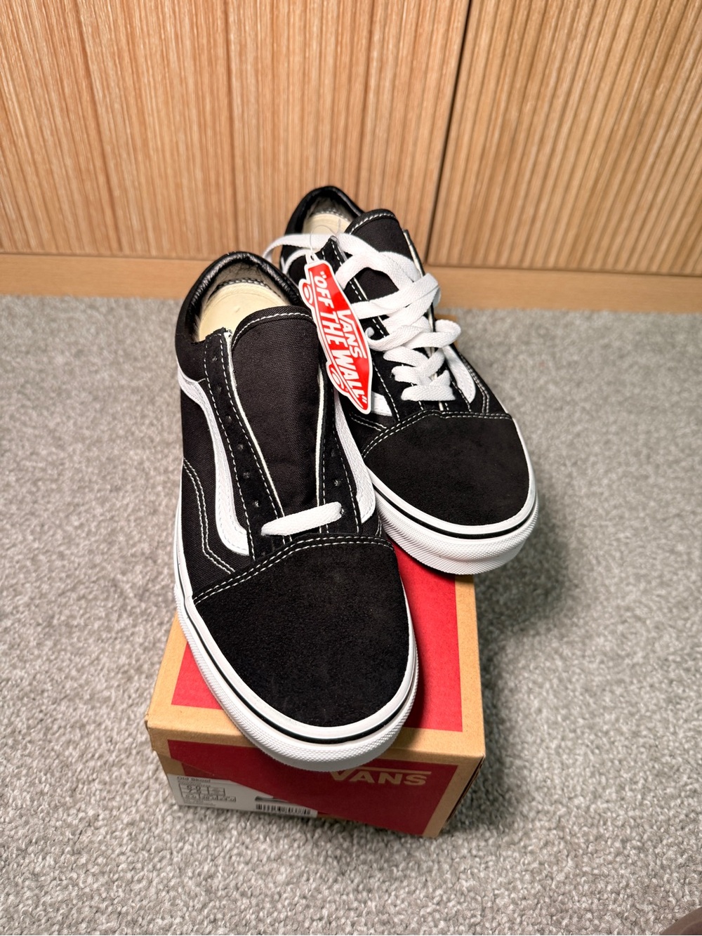 Vans Black & White Old Skool Low Top Sneakers